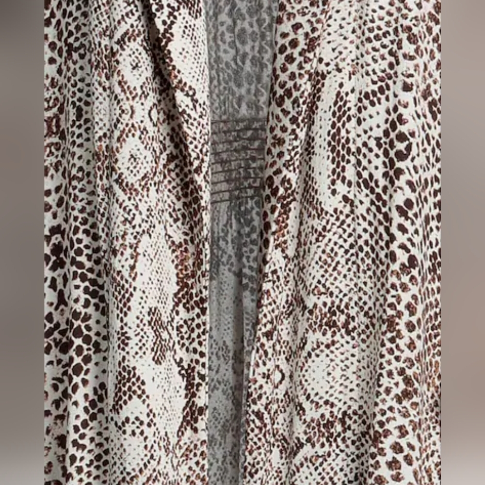 Free People Wild Nights Snake Print Duster Womens Full Length Kimono Jacket Sz M - Picture 9 of 16